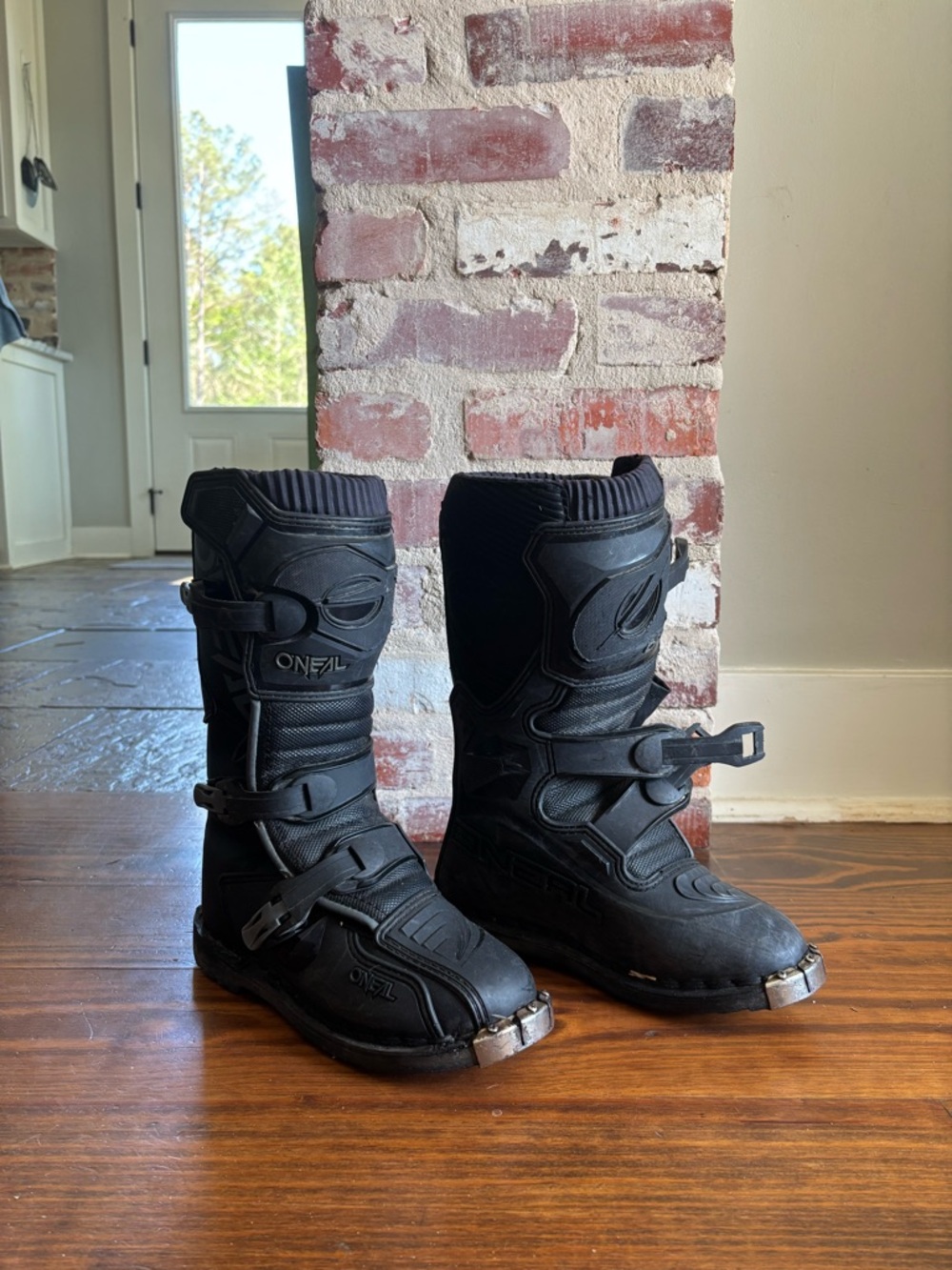 O'Neill Black Kids Motocross Boots with Metal Toe Caps